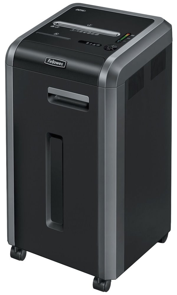 FELLOWES skartovač 225 Ci/ křížový řez 4x38 mm/ objem koše 60 l/ certifikát NBÚ/ stupeň utajení P-4 (důvěrné)/ černý