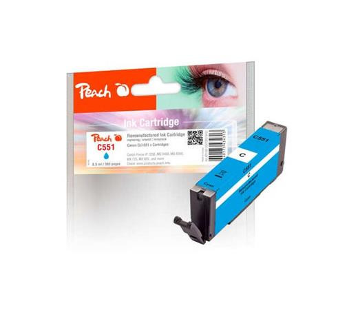 PEACH kompatibilní cartridge Canon CLI-551C, cyan, 8,5 ml