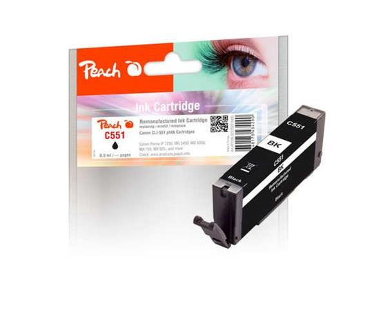 PEACH kompatibilní cartridge Canon CLI-551BK, black, 8,5 ml