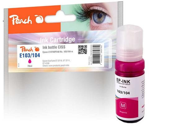 PEACH kompatibilní cartridge Epson No. 103/104, C13T00S340, C13T00P340, magenty, 70ml