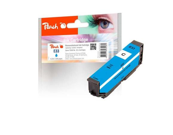 PEACH kompatibilní cartridge Epson T3342, No 33, cyan, 6,2 ml