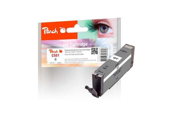 PEACH kompatibilní cartridge Canon CLI-551GY, grey, 8,5 ml