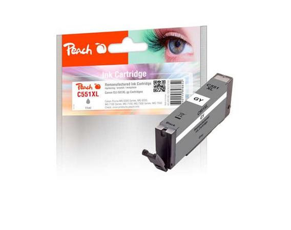 PEACH kompatibilní cartridge Canon CLI-551XL, grey, 11 ml