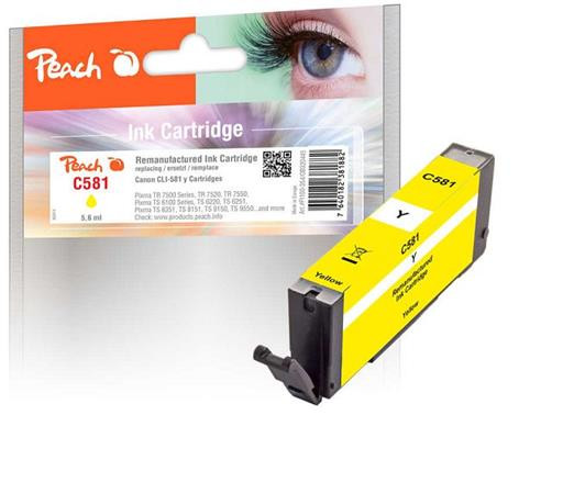 PEACH kompatibilní cartridge Canon CLI-581, yellow, 5,6 ml