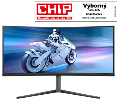 Philips Evnia/34M2C6500/00/34"/QD-OLED/3440x1440/175Hz/0,03ms/Gray/3R