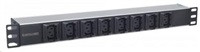 Intellinet rozvodný panel PDU, 8x C13 zásuvka, rack 1U, 2m odpojitelný kabel, proti vypadávání