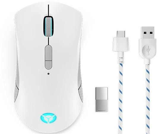 Lenovo myš CONS Bezdrátová Herní Legion M600 RGB (světle šedá)