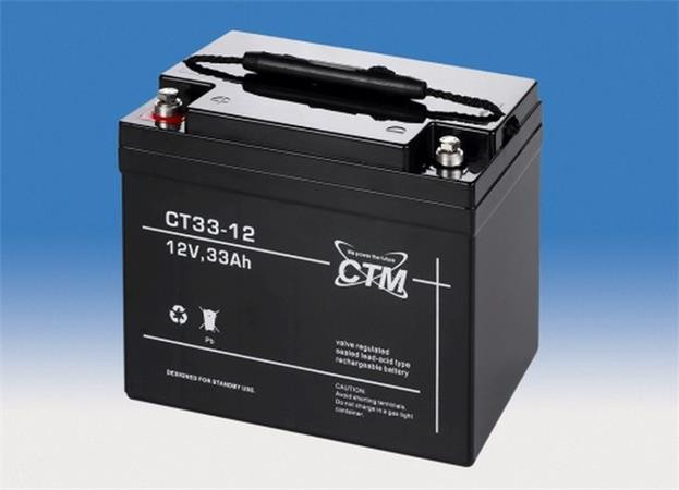 Fukawa CT 12-33 olověný akumulátor; 12V; 33Ah; závit M6; životnost 5let