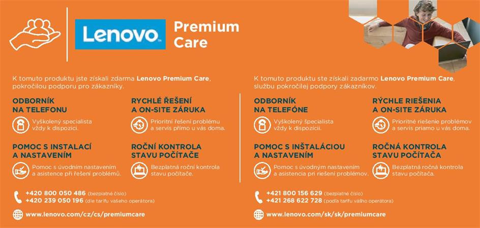 Lenovo rozšíření záruky Lenovo CONS Premium NTB   PREMIUM CARE 3r on-site NBD (z 2r carry-in)