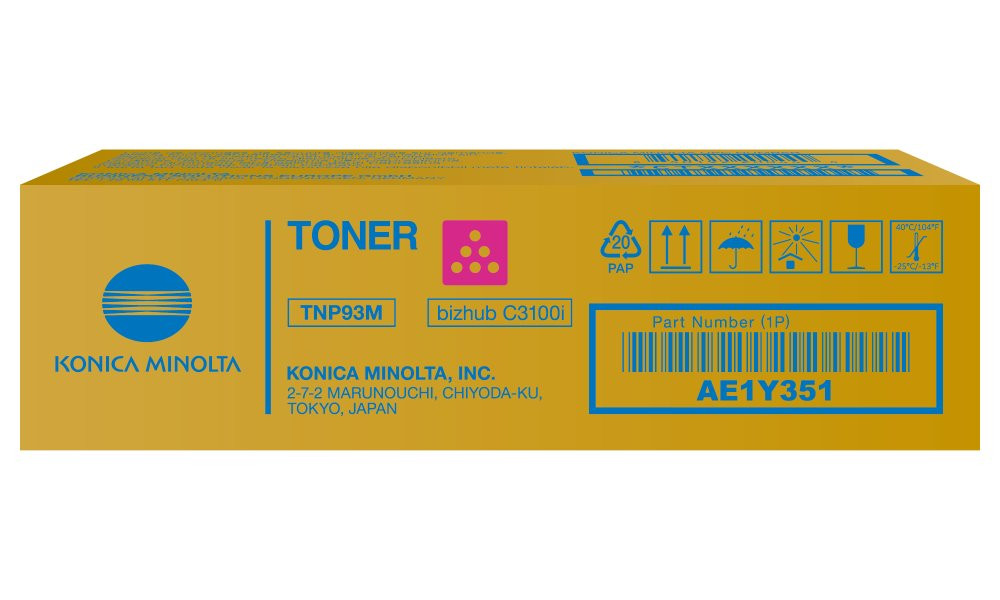 Konica Minolta TNP93M,Toner purpurový pro bizhub C3100i, 4000 stran