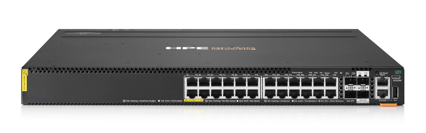 HPE NW CX6300M 24G CL8 2L 2Y Sw