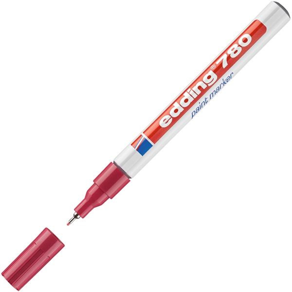 Lakový popisovač Edding 780, červený
