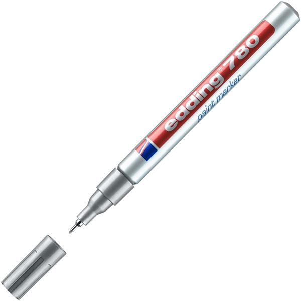 Lakový popisovač Edding 780, stříbrný