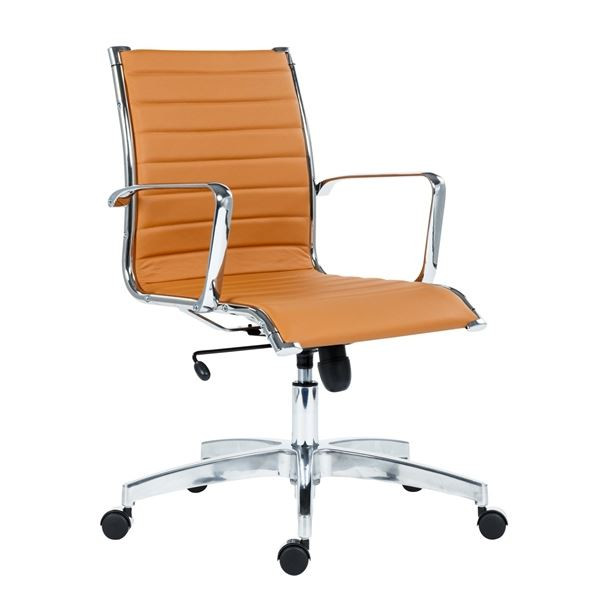 Kancelářské křeslo Kase Ribbed Low - oranžové