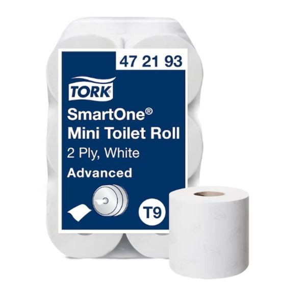 Toaletní papír Tork SmartOne Mini, 2vrstvý,12 rolí