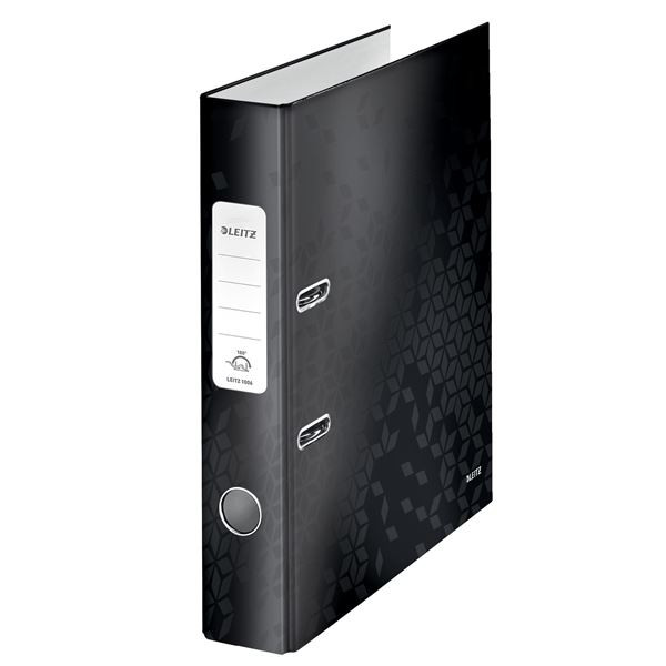Pákový pořadač Leitz WOW 180° - A4, 5 cm, černý