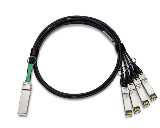 Dell Networking Cable 40GbE (QSFP+) to 4 x 10GbE SFP+ Passive Copper Breakout Cable  3 Meters Customer Install