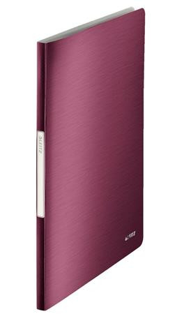 LEITZ Katalogová kniha  STYLE, 20 kapes, granátově červená