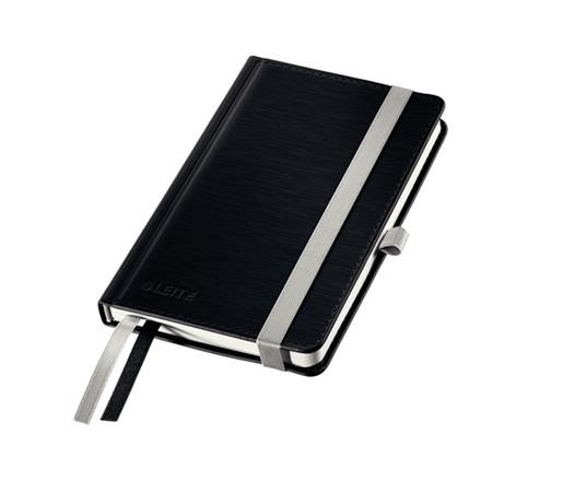 LEITZ Zápisník  STYLE A6, tvrdé desky, čtverečkovaný, saténově černá