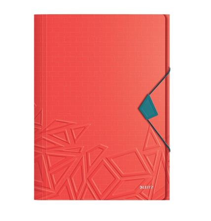 LEITZ Tříchlopňové desky  UrbanChic PP, A4, červená