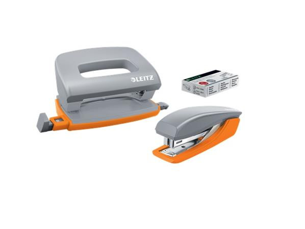 LEITZ Set mini sešívačky a děrovačky  UrbanChic, tmavě šedá