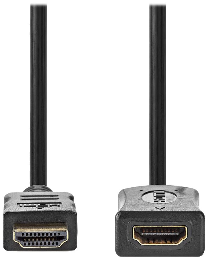 NEDIS prodlužovací High Speed HDMI 1.4 kabel s ethernetem/ 4K@60Hz/ zlacené konektory HDMI-HDMI/ černý/ bulk/ 1m