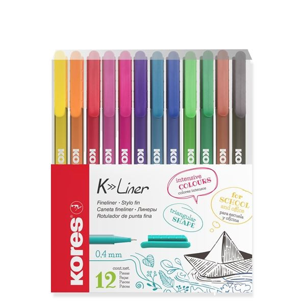 Liner Kores K-Liner, sada 12 barev