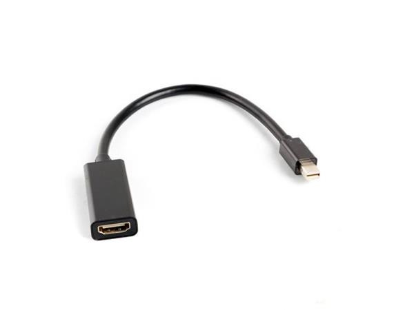LANBERG adaptér mini DisplayPort 1.2 na HDMI, M/F, kabel 20cm, černý
