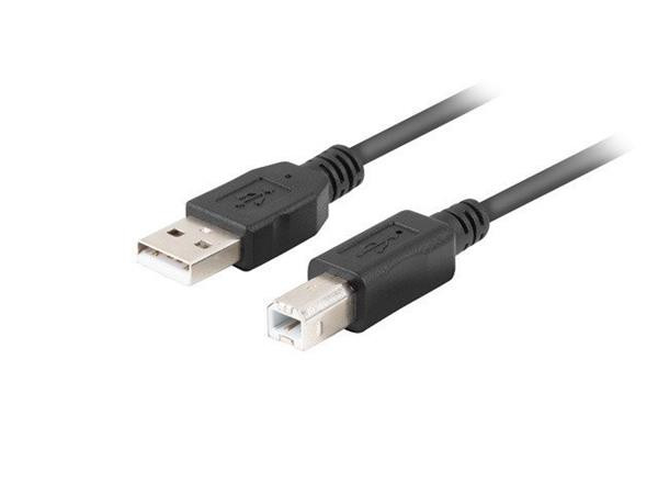 LANBERG USB-A (M) na USB-B (M) 2.0 kabel 3m, černý 