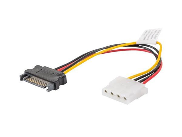 LANBERG Molex (F) na SATA (M) kabel 15cm 