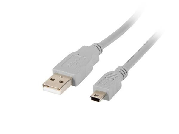 LANBERG USB MINI (M) na USB-A (M) 2.0 kabel 1,8m, šedý (CANON) 