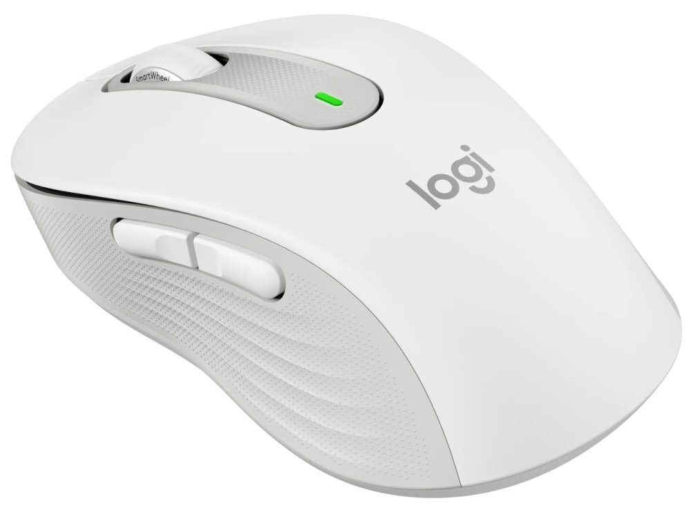Logitech myš Signature M650 for Business/Kancelářská/Laserová/Pro praváky/4 000DPI/Bezdrátová USB + BT/ bílá