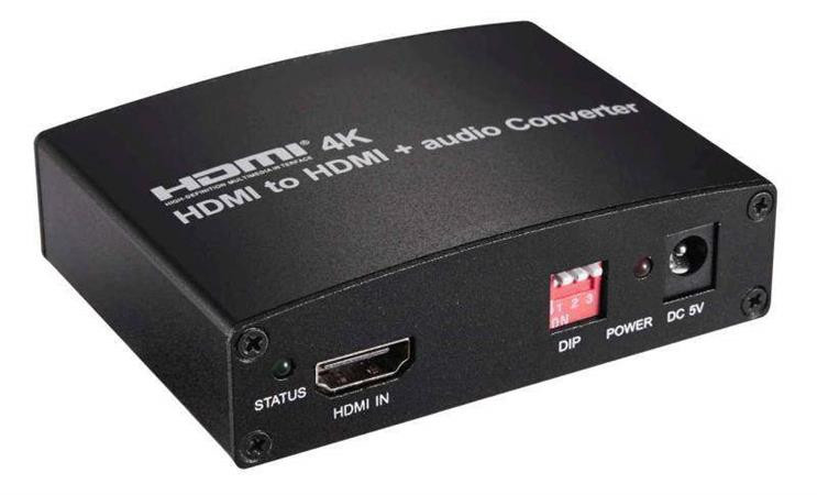 PremiumCord HDMI 4K Audio extractor s oddělením audia na stereo jack, SPDIF Toslink, RCA