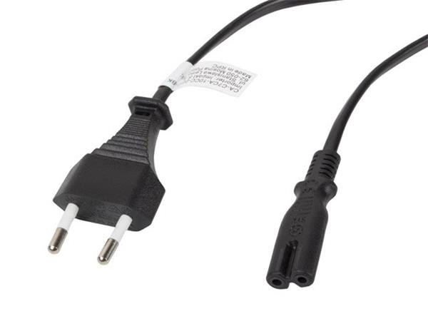 LANBERG CEE 7/16 na IEC 320 C7 EURO (RADIO) POWER CORD 1.8M černý  