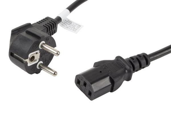 LANBERG CEE 7/7 na IEC 320 C13 POWER CORD 1.8M VDE černý  