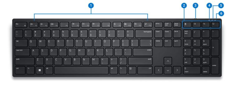 Dell bezdrátová klávesnice - KB500 - CZ/SK 