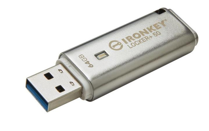 KINGSTON 64GB IronKey Locker Plus 50 AES Encrypted, USBtoCloud