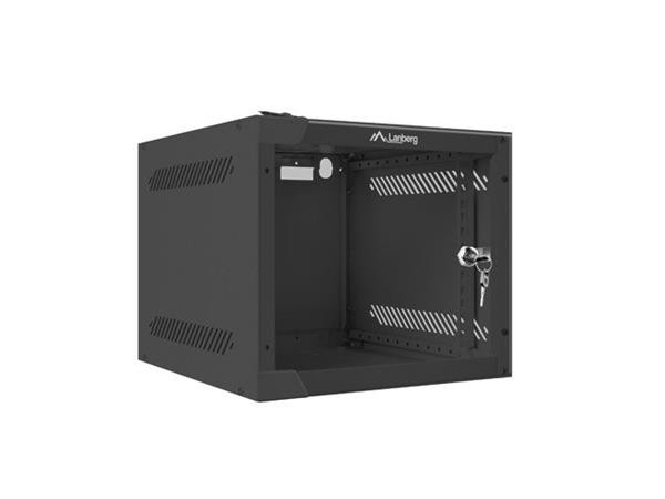 LANBERG RACK CABINET 10” WALL-MOUNT 4U/280X310 (FLAT PACK) WITH GLASS DOOR BLACK  