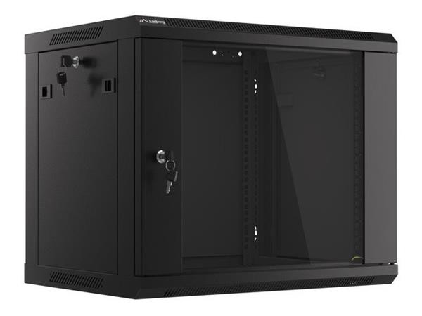 LANBERG RACK CABINET 19” WALL-MOUNT 9U/600X450 (FLAT PACK) V2 BLACK  