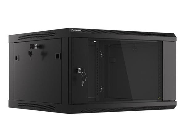 LANBERG RACK CABINET 19” WALL-MOUNT 6U/600X600 (FLAT PACK) V2 BLACK  