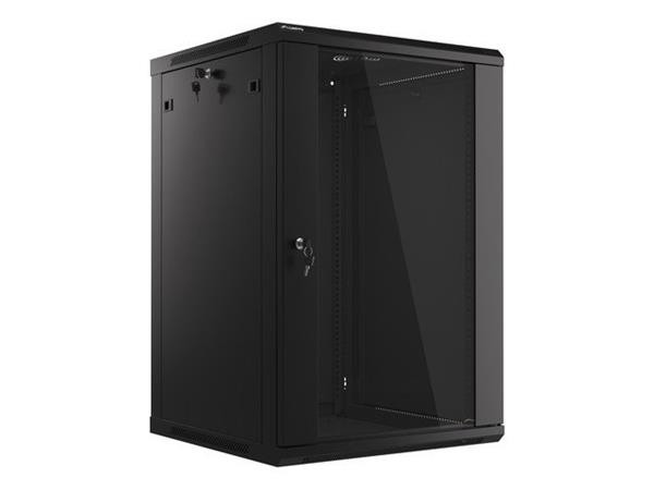 LANBERG RACK CABINET 19” WALL-MOUNT 18U/600X600 (FLAT PACK) BLACK   V2