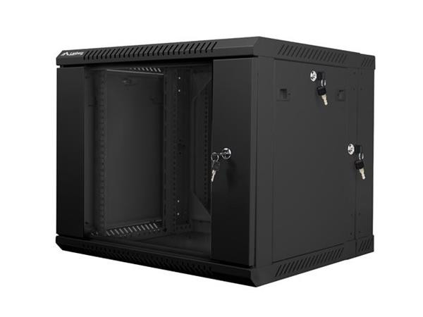 LANBERG RACK CABINET 19” DOUBLE-SECTION WALL-MOUNT 9U/600X600 (FLAT PACK) BLACK  