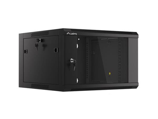LANBERG RACK CABINET 19" WALL-MOUNTED 6U 570X600 FAST ASSEMBLY (FLAT PACK) BLACK  