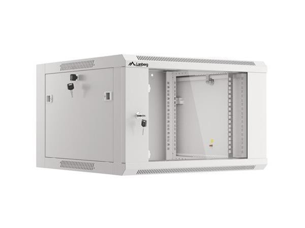 LANBERG RACK CABINET 19" WALL-MOUNTED 6U 570X600 FAST ASSEMBLY (FLAT PACK) GREY  