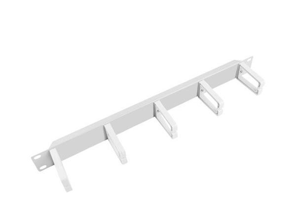 LANBERG 19" CABLE MANAGEMENT PANEL WITH 5 PLASTIC HOLDERS 1U - TYPE B GREY  