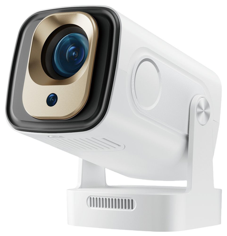 HELMER chytrý přenosný projektor SP 700/ Full HD/ 400 ANSI lm/ HDMI/ USB/ BT/ Wi-Fi/ Auto Focus/ Repro/ Android 13/ bílý