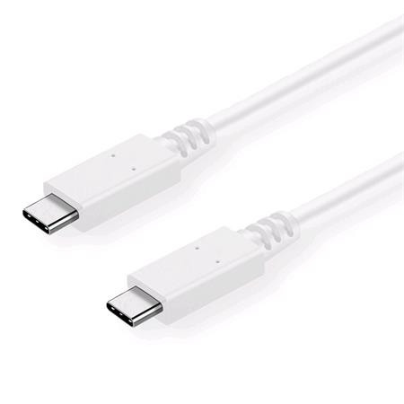 C-TECH Kabel USB 3.2, Type-C (CM/CM), PD 100W, 20Gbps, 2m, bílý