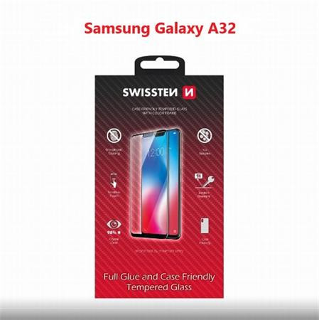 SWISSTEN OCHRANNÉ SKLO CASE FRIENDLY SAMSUNG A325 GALAXY A32 ČERNÉ