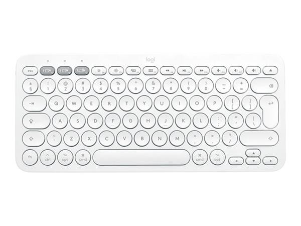 Logitech klávesnice Bluetooth Keyboard K380 US, bílá