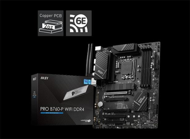 MSI PRO B760M-P DDR4, 1700, Intel B760, 4xDDR4, mATX